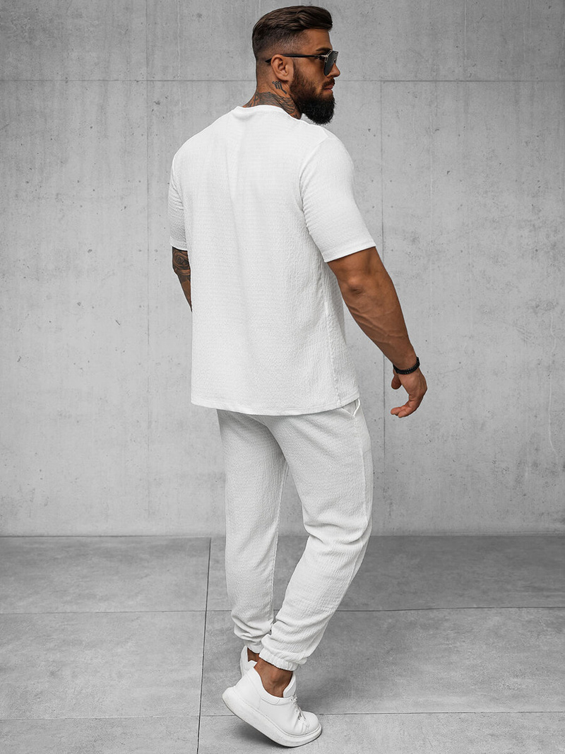 Pánské Tričko Bílé OZONEE O/Y960T