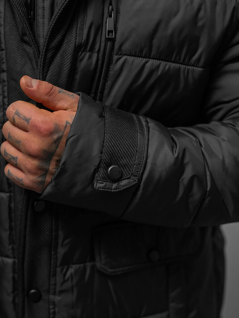 Pánská Zimní Bunda Černá OZONEE JS/22M63/392