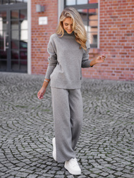 Dámská dvoudílná tepláková souprava šedá OZONEE JS/53C5203/2