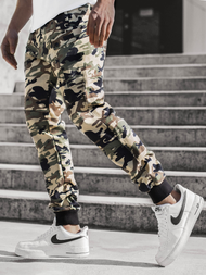 Pánské Kalhoty Jogger Béžové-Maskáčovové OZONEE O/11103