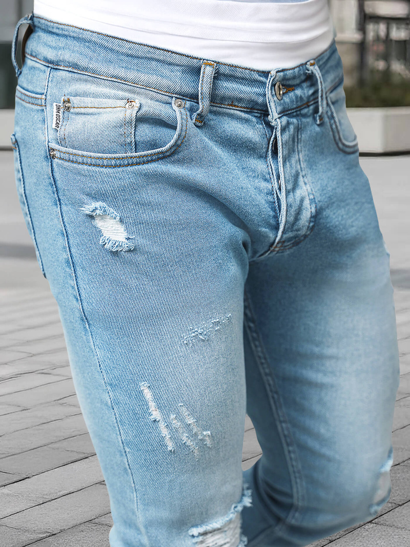 Pánské Džíny Světle-Modré OZONEE DO/2860