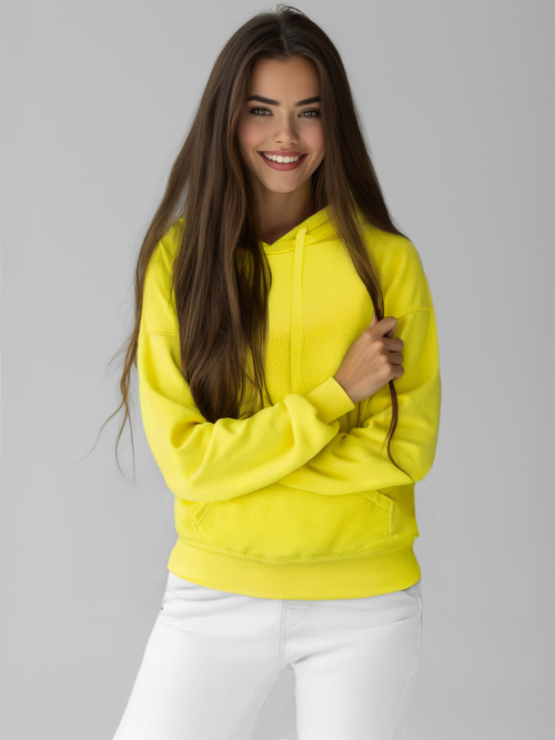 Dámská Mikina Žlutá neon OZONEE JS/W02Z