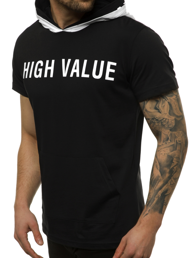 Pánské Tričko Černé OZONEE MAD/3076