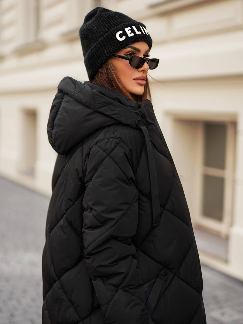 Dámská Bunda Černá OZONEE JS/5M3168/392Z