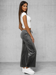 Dámské Velurové Kalhoty Grafitové OZONEE JS/92K519/10