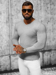 Pánský Svetr Šedý OZONEE NB/MMB601/2Z