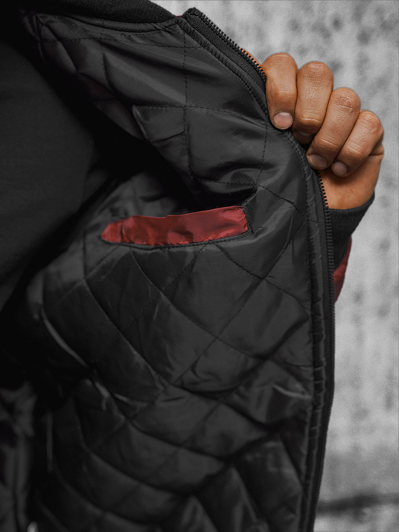 Pánská Bunda Vínová OZONEE JS/AK95Z