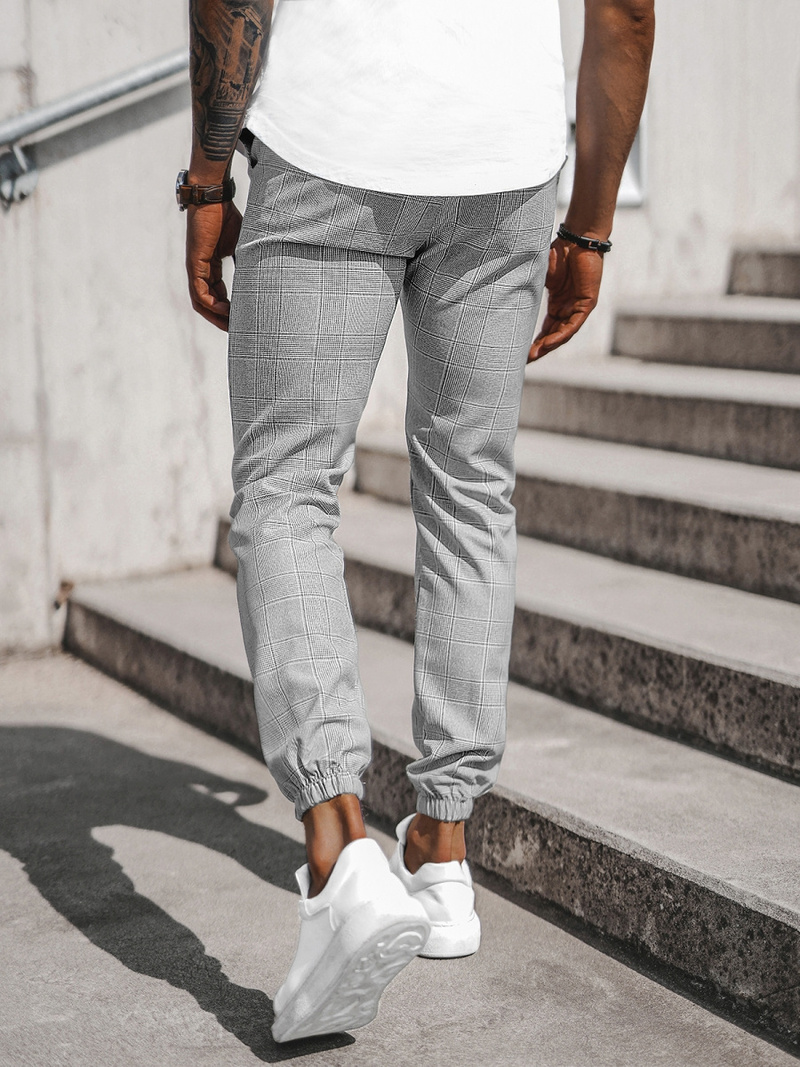 Pánské Chino Kalhoty Šedé OZONEE DJ/2296/22Z