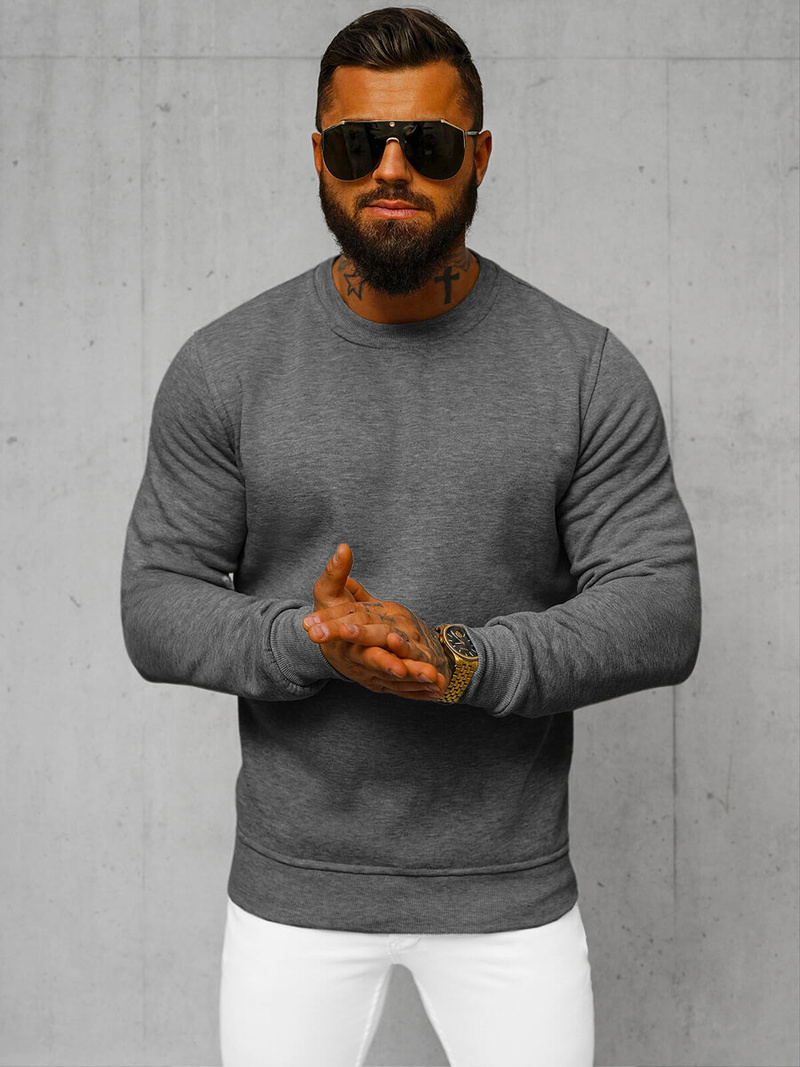 Pánská Mikina Grafitová OZONEE JS/2001-10Z