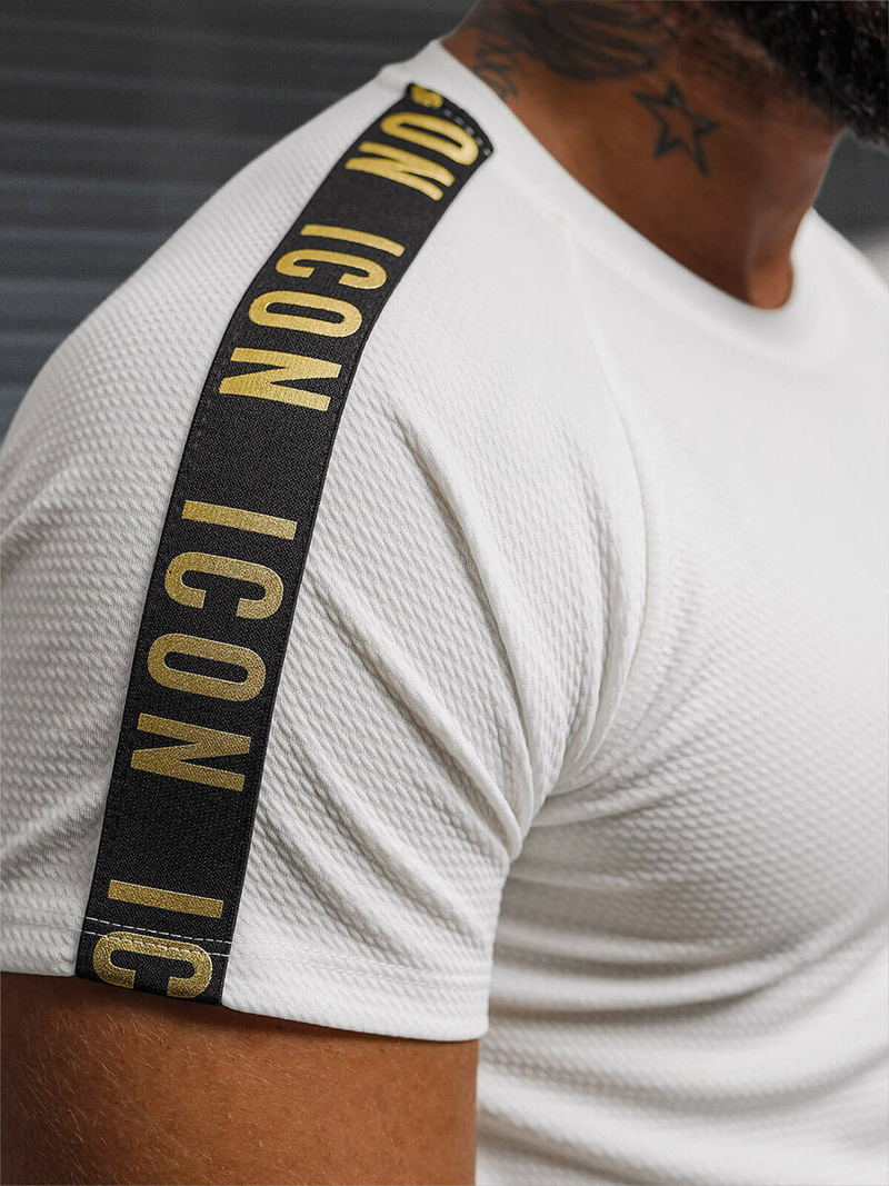 Pánské Tričko Bílé OZONEE O/T7579