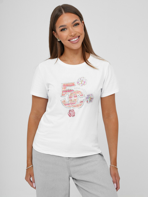 Dámské Tričko Bílé OZONEE JS/95T2552/1