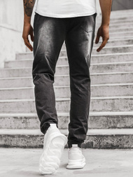 Pánské Džíny Jogger Černo-Červené OZONEE JS/KK1101-2