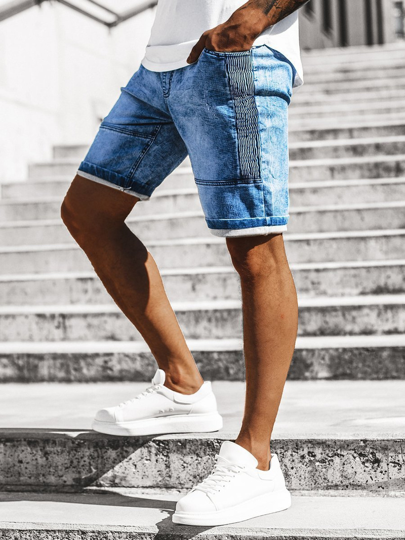 Pánské džínové kraťasy Modré OZONEE RF/HY319