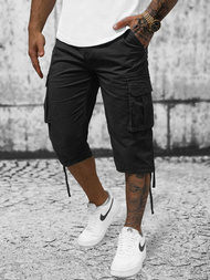 Pánské Chino Kraťasy 3/4 Černé OZONEE T/XX160082/1