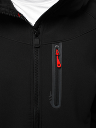 Pánská Bunda Softshell Černo-Červená OZONEE GE/12269