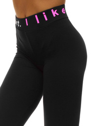 Dámské legíny černo-růžové OZONEE O/82353