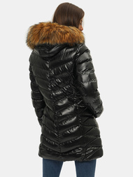 Dámská Zimní Bunda Černo-Hnědá OZONEE JS/M778/392A