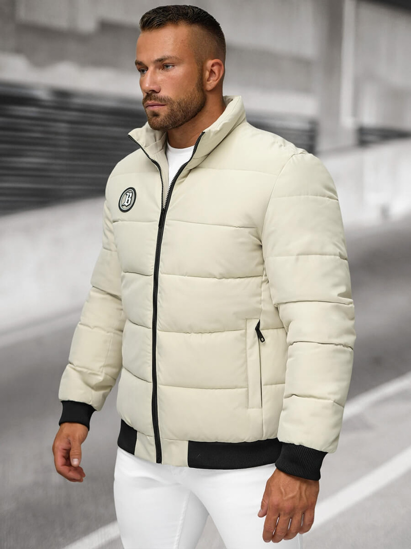 Pánská Zimní Bunda Ecru OZONEE JS/31M5026/280