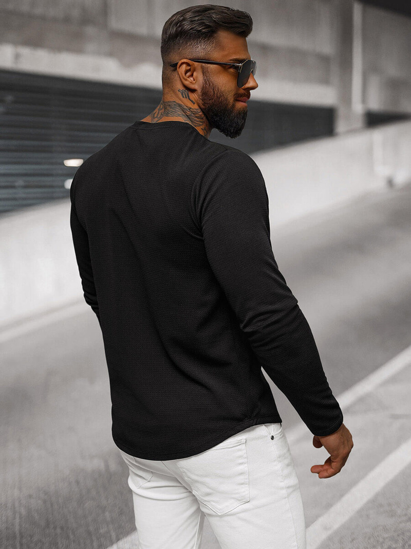 Pánská Mikina Černá OZONEE O/T6612