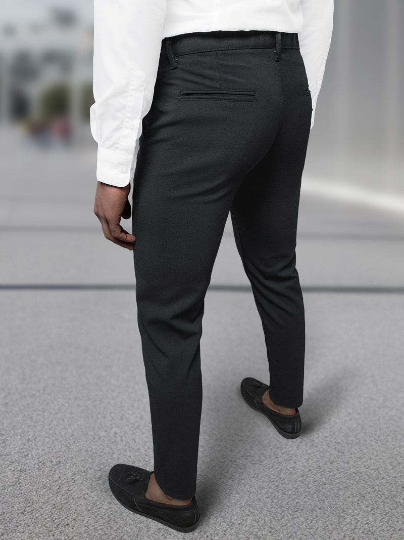 Pánské Chino Kalhoty Černé OZONEE DJ/5526