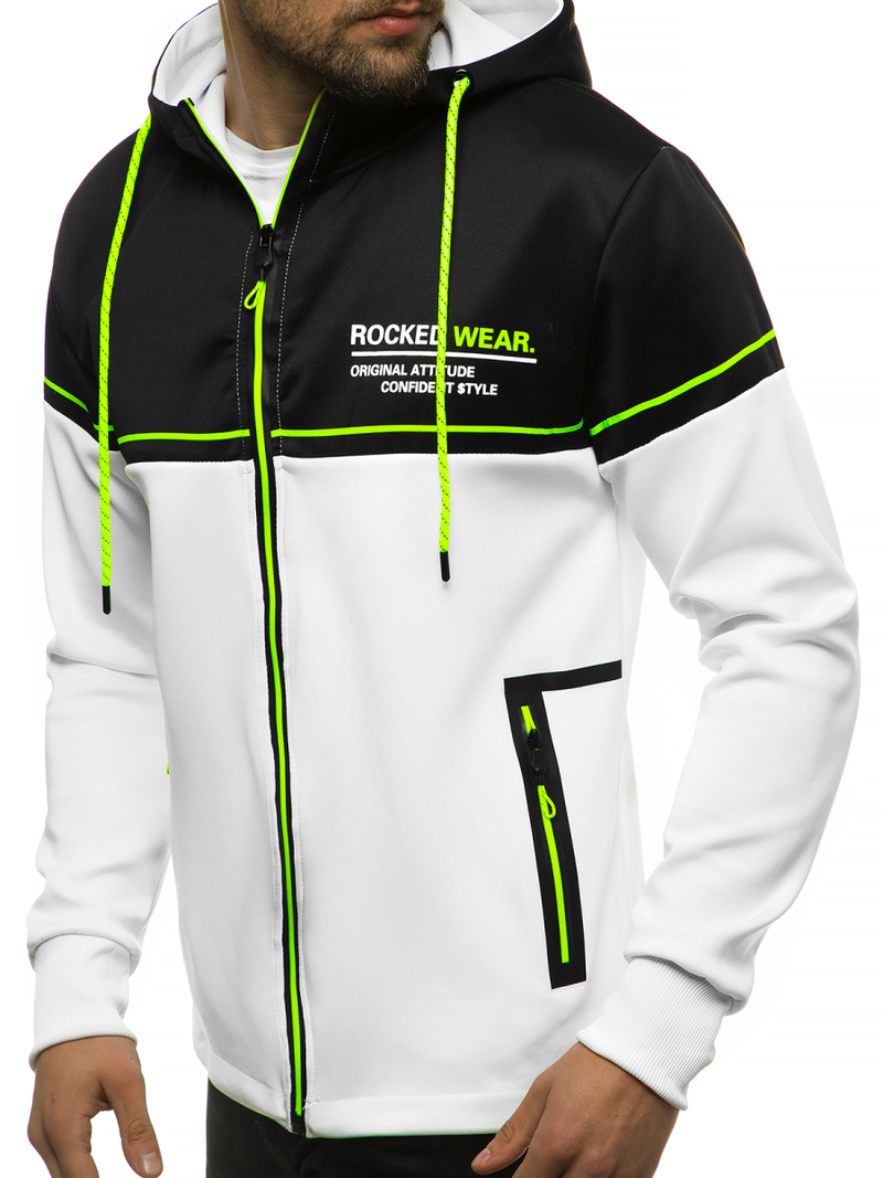 Pánská Mikina Bílá OZONEE JS/DD20122