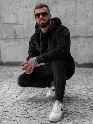 Pánská Tepláková Souprava Černá OZONEE O/3A82