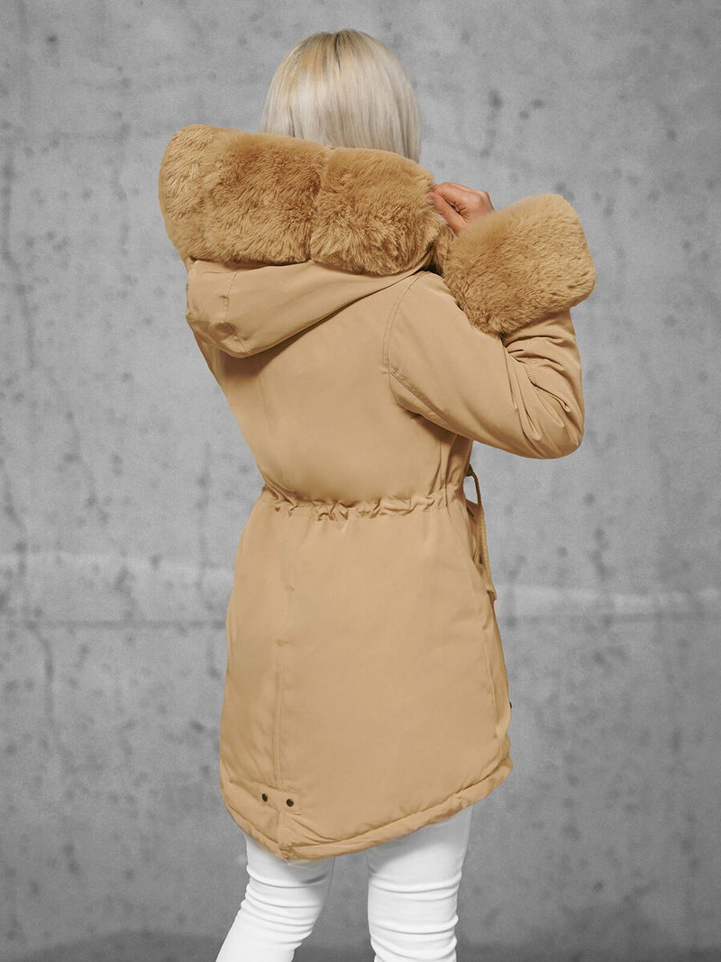 Dámská Zimní Bunda Béžová OZONEE JS/16M9062/62Z