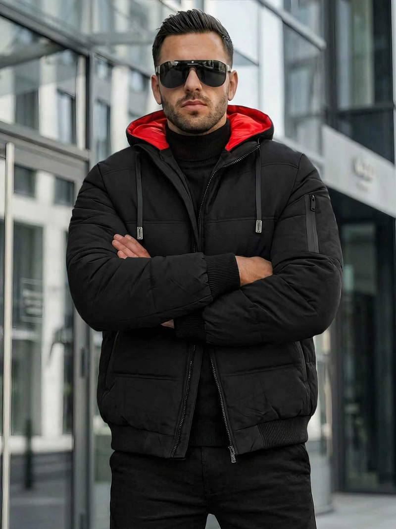 Pánská Bunda Černá OZONEE JS/31M5003Z