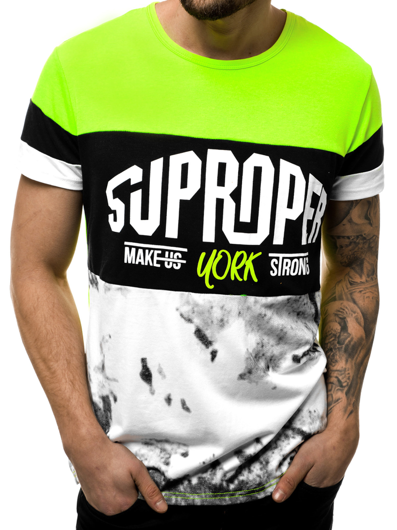 Pánské Tričko Zelené OZONEE JS/KS1974