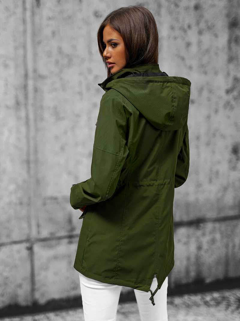 Dámská Bunda Oboustranná Zelená OZONEE JS/16M9081/136