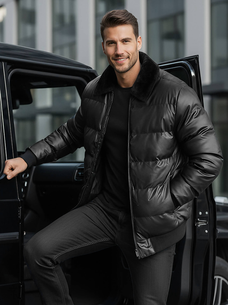 Pánská Bunda Černá OZONEE O/M795Z