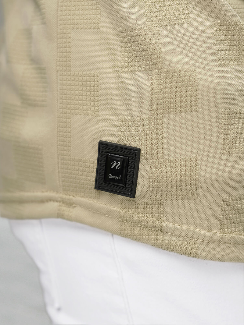 Pánské Tričko Béžová OZONEE O/QS11621