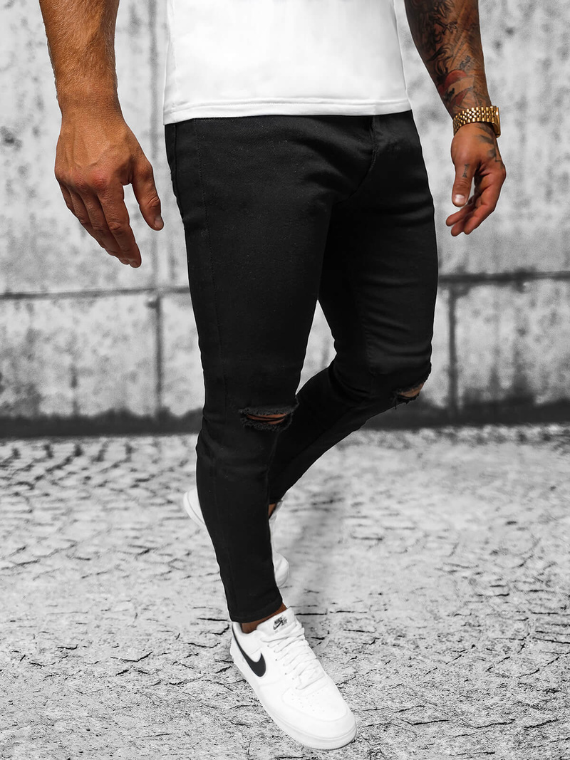 Pánské Džíny Černé OZONEE E/5391/02