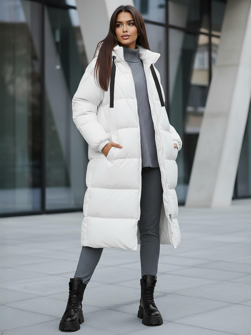 Dámská Bunda Bílá OZONEE JS/5M3163/281Z