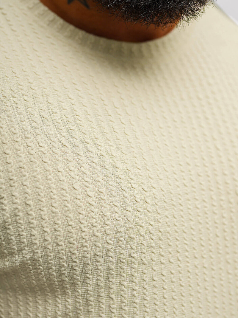 Pánské Tričko Béžový OZONEE O/7766T