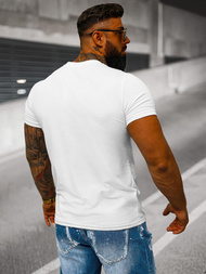 Pánské Tričko Bílé OZONEE JS/712005Z 