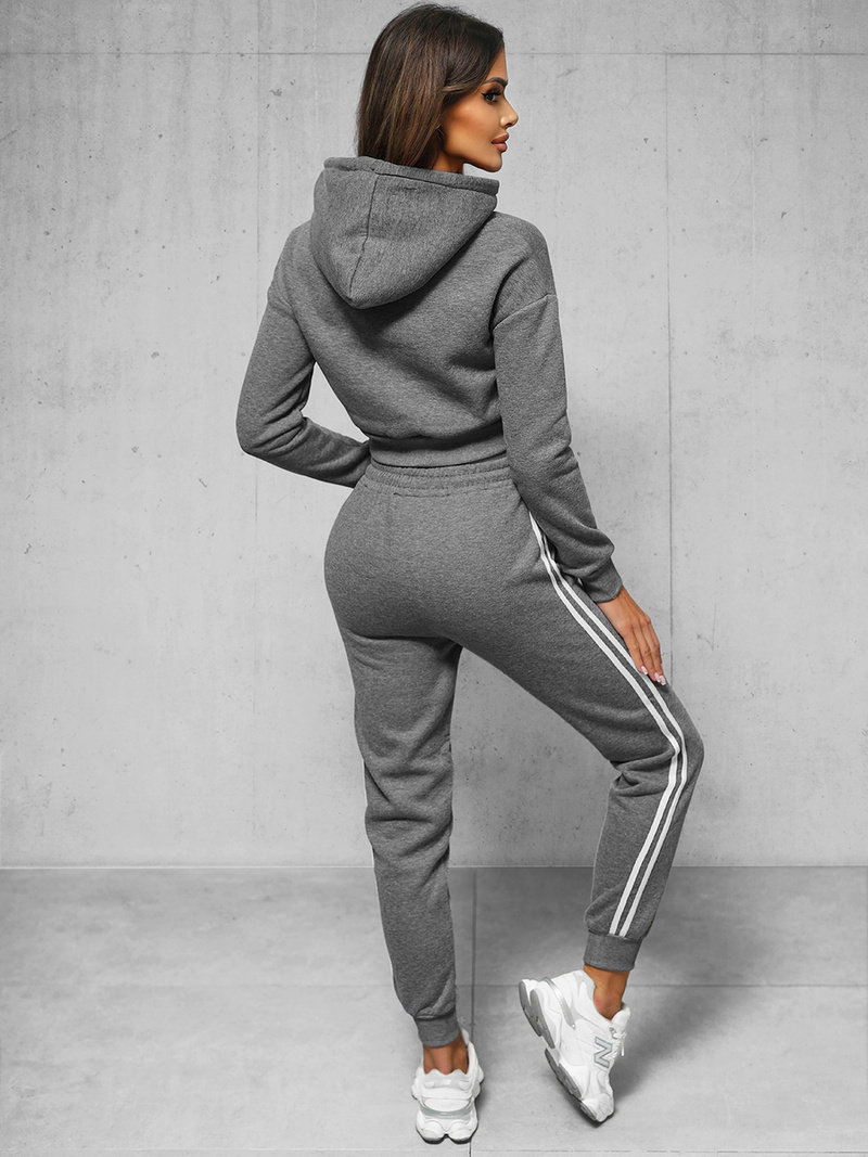 Dámská dvoudílná tepláková souprava grafitová OZONEE JS/8C67/5