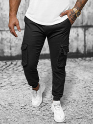 Pánské Chino Jogger Kalhoty  Černé OZONEE NB/MP0201N