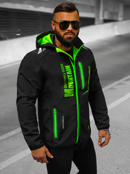 Pánská softshellová Bunda Černo-Zelená OZONEE JS/HH026/1A