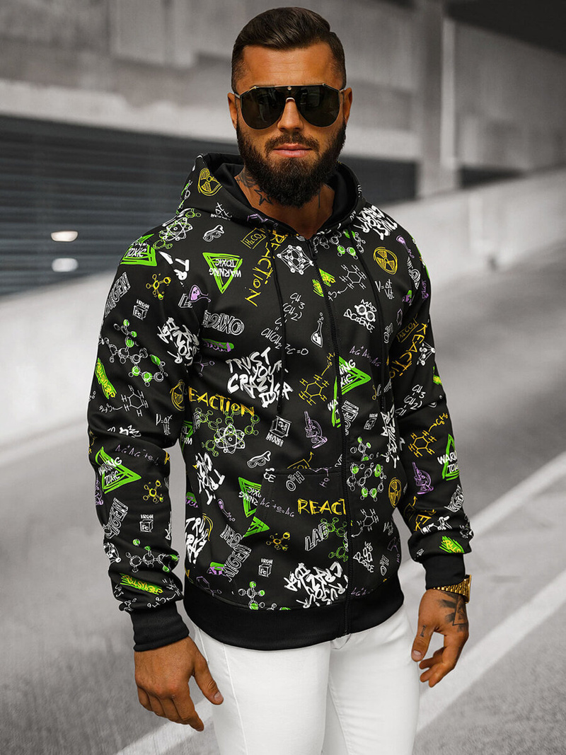 Pánská Mikina Černá OZONEE JS/8B1186/3