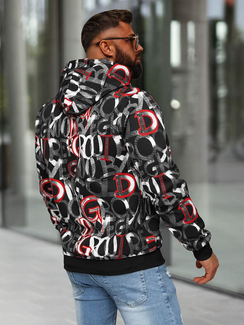 Pánská Mikina Černá OZONEE JS/8B1237/3