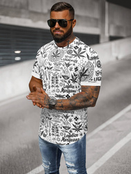 Pánské Tričko Bílý OZONEE O/P1347