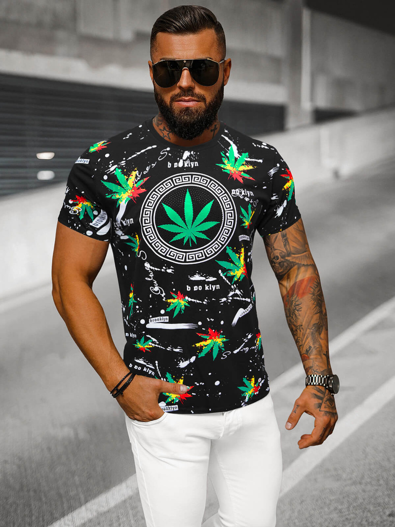 Pánské Tričko Černé OZONEE O/T131/3