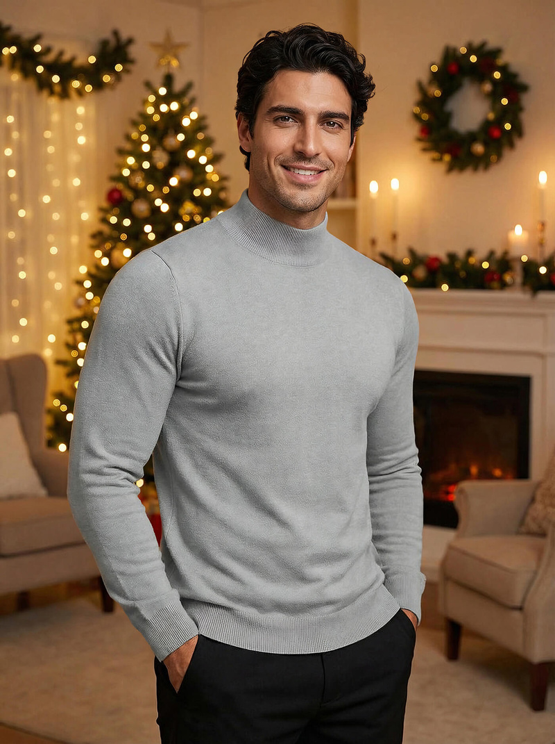 Pánský Svetr Šedý OZONEE V/V24503Z