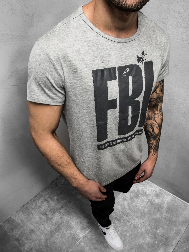 Pánské Tričko Šedý OZONEE JS/SS100730Z