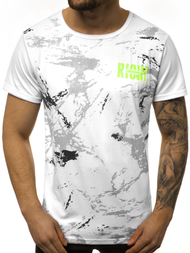 Pánské Tričko Bílé OZONEE JS/KS1976