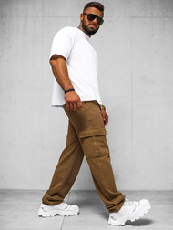 Pánské Kalhoty Hnědé OZONEE DO/4001