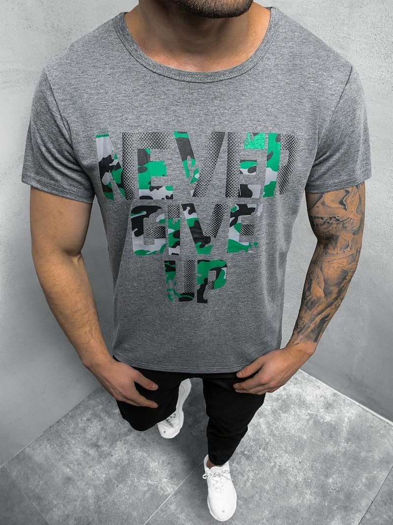 Pánské Tričko Grafitové OZONEE JS/KS2650