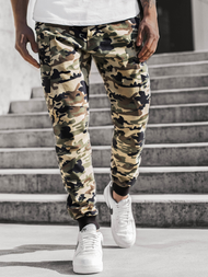 Pánské Kalhoty Jogger Béžové-Maskáčovové OZONEE O/11103