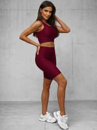 Dámská Dvoudílná Tepláková Souprava Vínová OZONEE O/22754Z